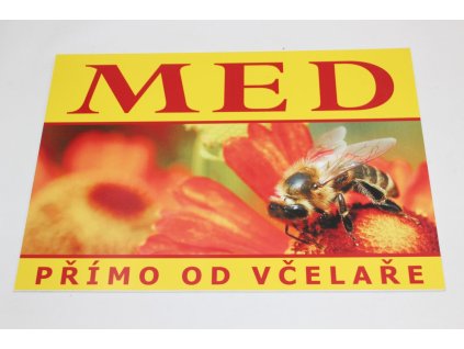Cedule Med z vlastní včelnice žl