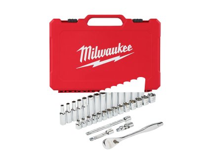 Sada ráčny 3/8˝ a metrických nástrčných klíčů (32 ks)