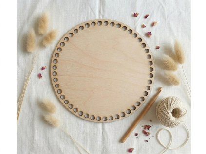 Dřevěné dno na háčkování 20 cm