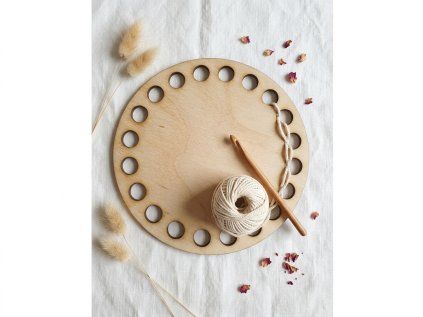 Dřevěné dno na háčkování 10 cm