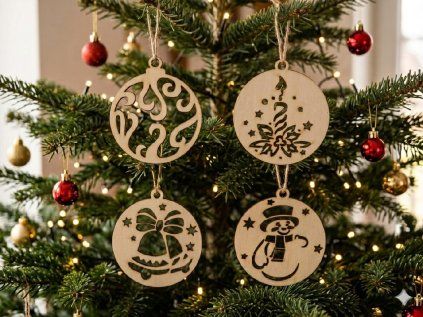 Dřevěné vánoční ozdoby