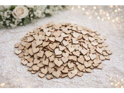 Dřevěná srdíčka 3 cm set