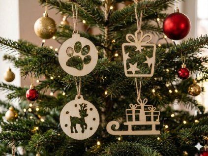 Dřevěné vánoční ozdoby s příběhem