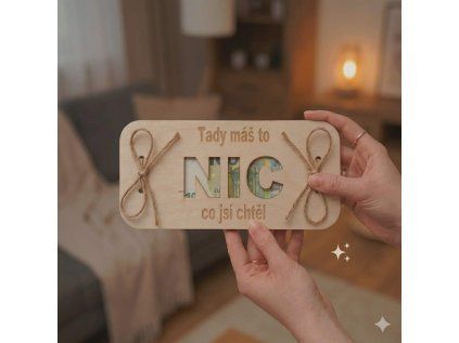 Vtipná dřevěná obálka