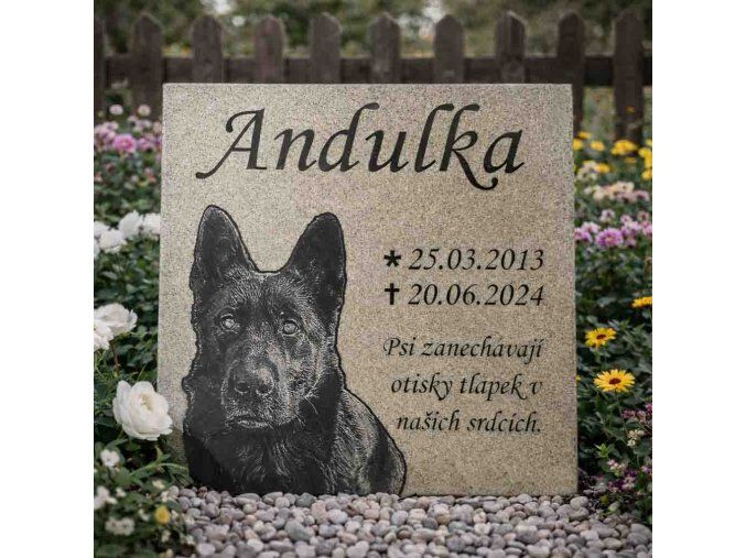 pomník pro psa keramika