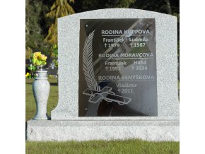 nahrobni deska ze skla