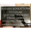 nápisové desky na hrob