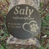 Břidlicový náhrobek pro psa - 15cm kulatá - BEZ FOTO