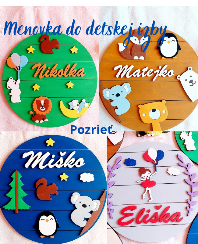 Menovky do detskej izby mobile