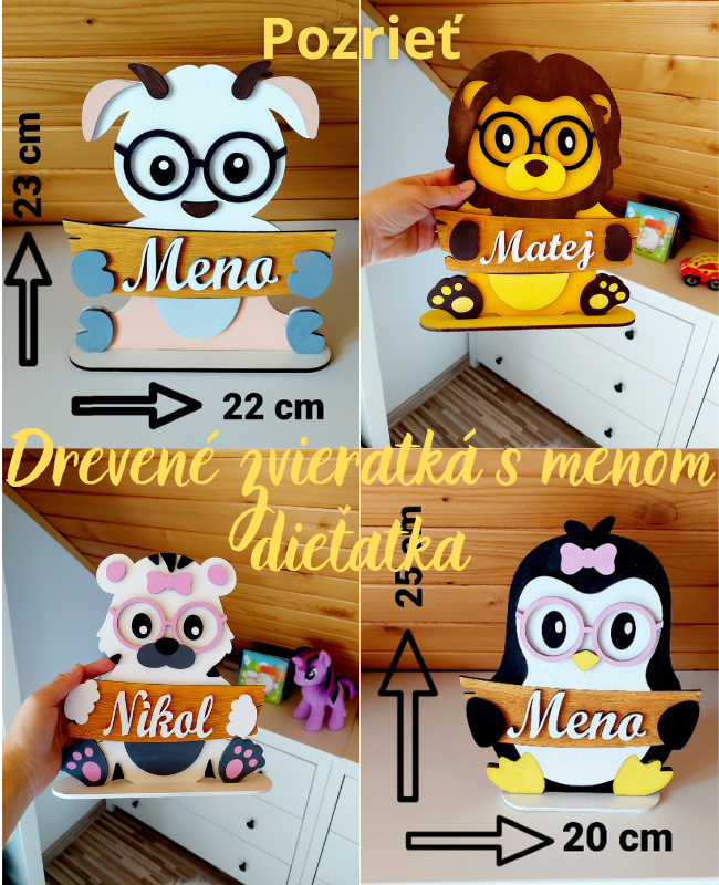 Drevené zvieratká mobil