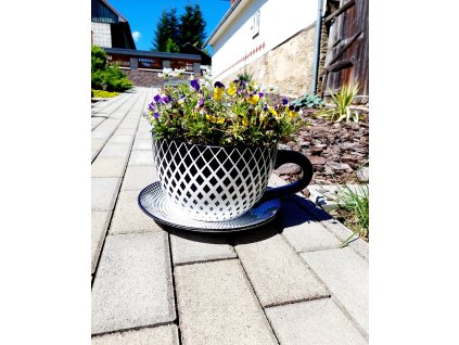 Šálka s podšálkou Čiernobiela1-veľká