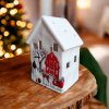 LED keramický domček - Vianočná chalúpka