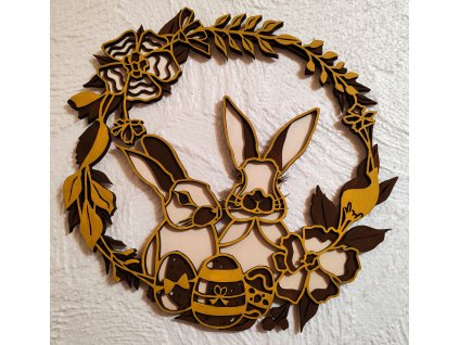 Húsvéti ajtódísz többrétegű