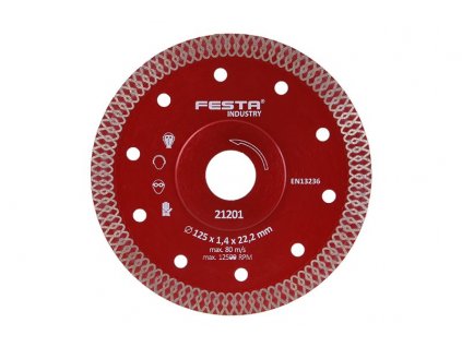 Kotouč diamantový FESTA INDUSTRY 125x1.4x22.2mm