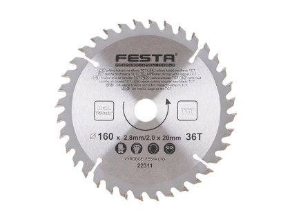 Kotouč pilový FESTA SK 160, 2.8, 20mm 36T