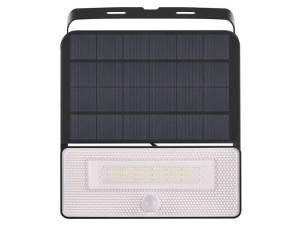 Solární LED reflektor SOLO s pohybovým čidlem, černý, neutrální bílá, 1 600 lm