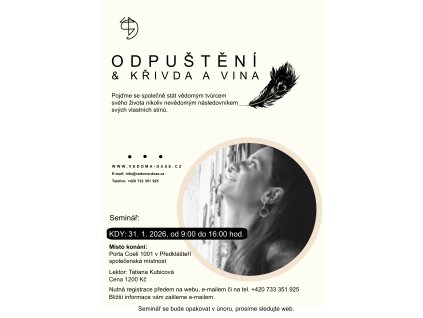 Seminář Odpuštění & Vina a křivda 31. 1. 2026