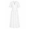 Elegantné dlhé zavinovacie šaty WHITE 1
