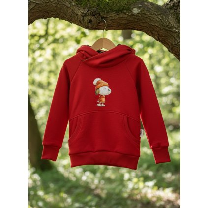 detska mikina s kapuci pejsek v cepici