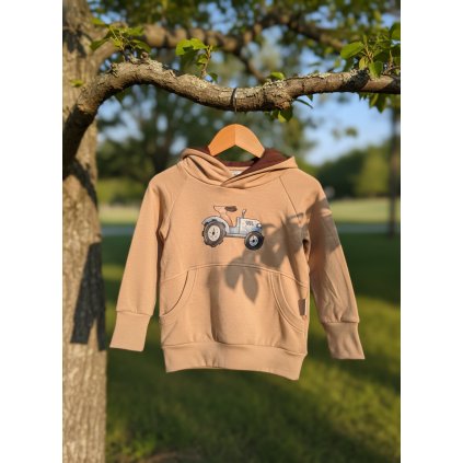 detska mikina s kapuci pes farmar