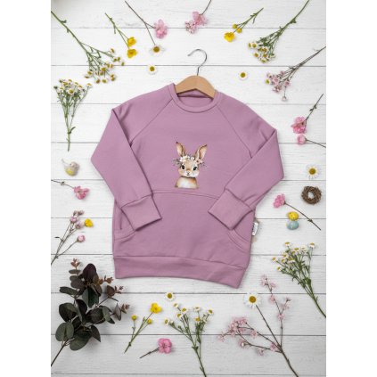 detska mikina s kapsou kralicek