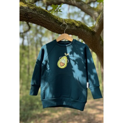 detska mikina zelena avokado