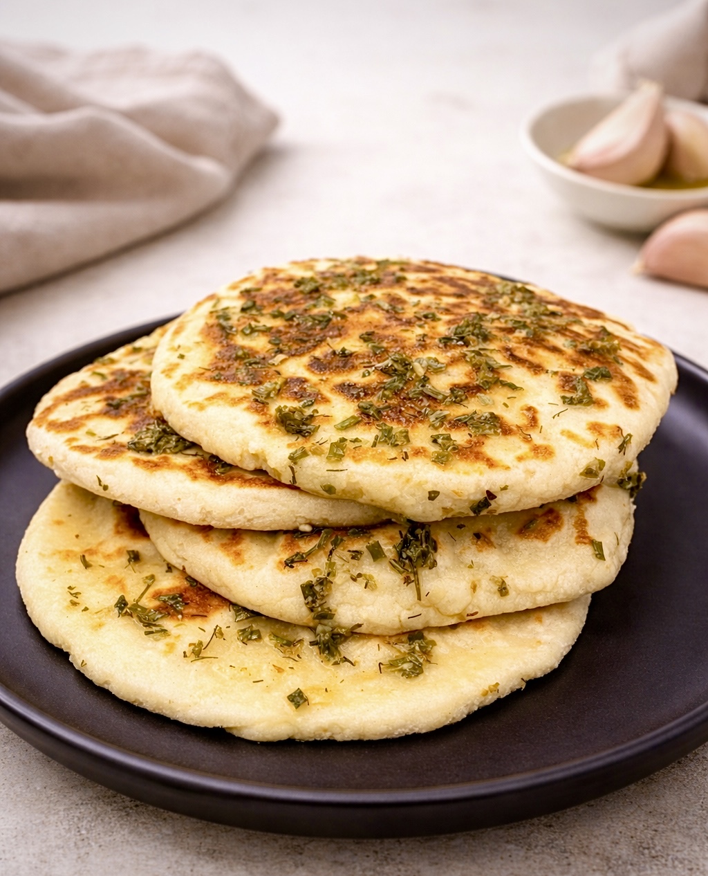 Naan (lepény) kenyér recept