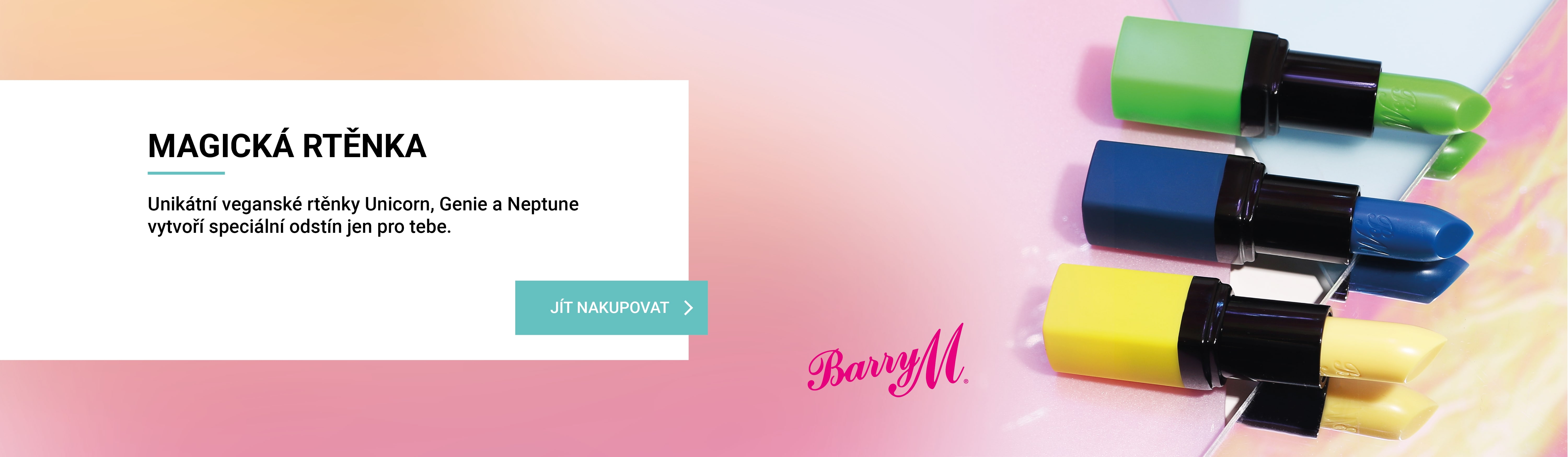 Barry M magické rtěnky Unicorn, Genie, Neptune