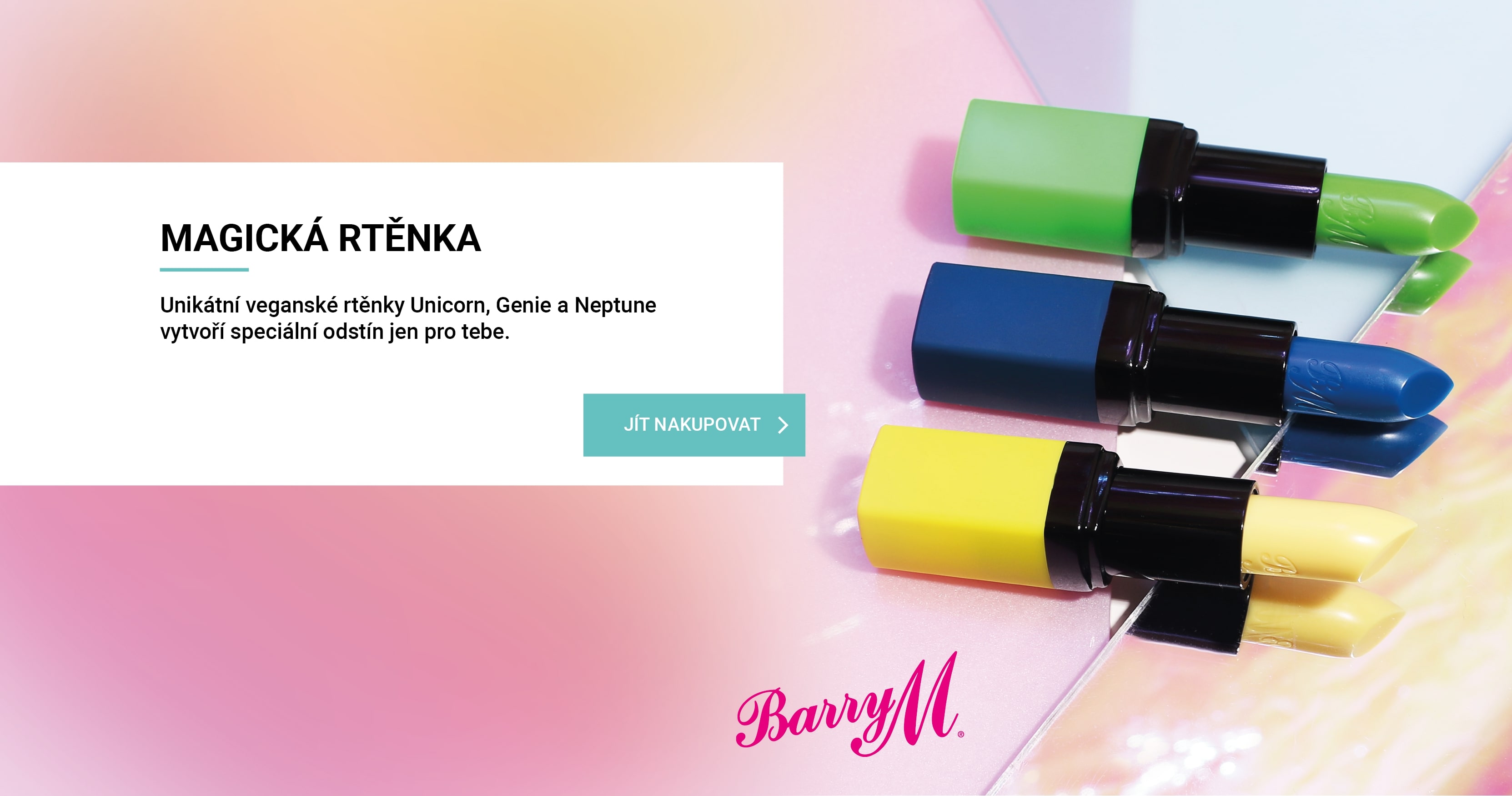 Barry M magické rtěnky Unicorn, Genie, Neptune