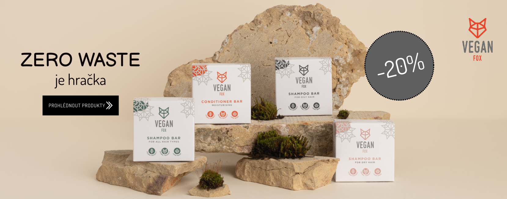 Vegan Fox Sleva na zero waste mýdlo