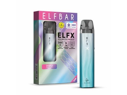elf bar elfx kit silver blue 1