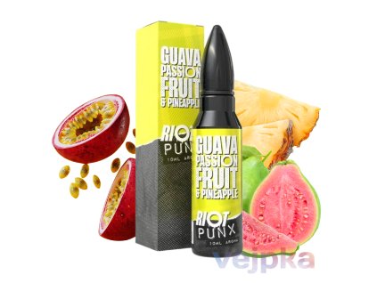 Shake and vape RIOT guava passion fruit pineapple