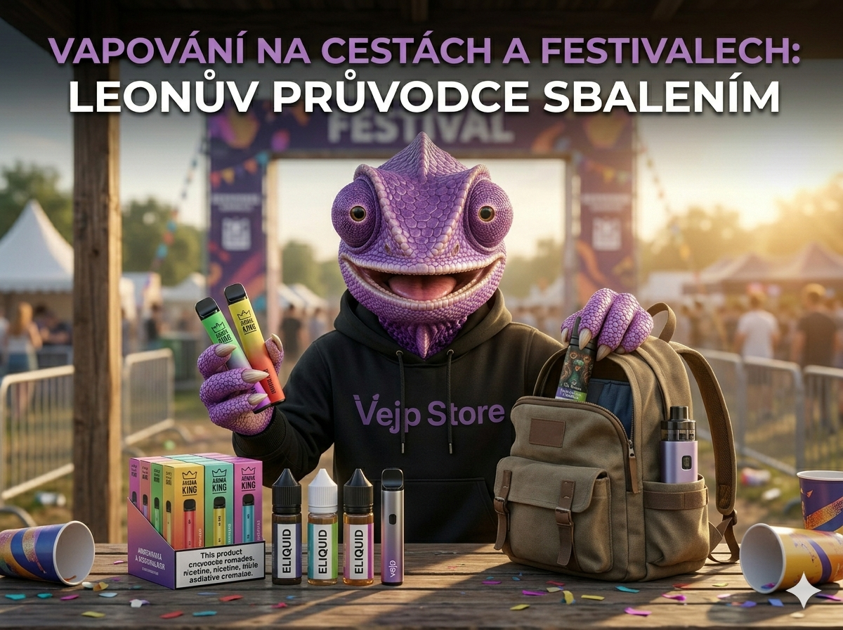 Vapování na cestách a festivalech: Kdy boduje jednorázová elektronická cigareta a kdy se vyplatí vzít si klasický vejp a levný liquid?