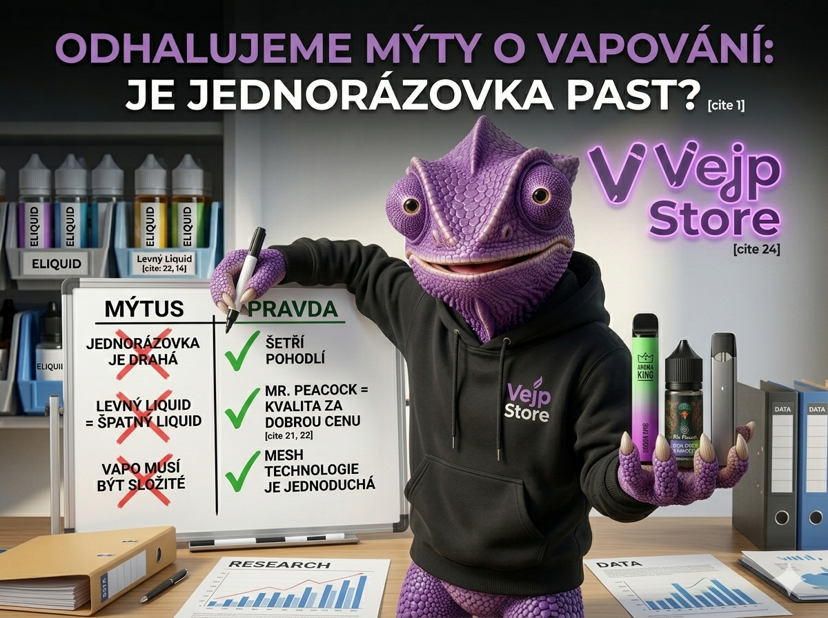 Odhalujeme největší mýty o vapování: Je levná jednorázová cigareta past, nebo geniální vejp pro každého?