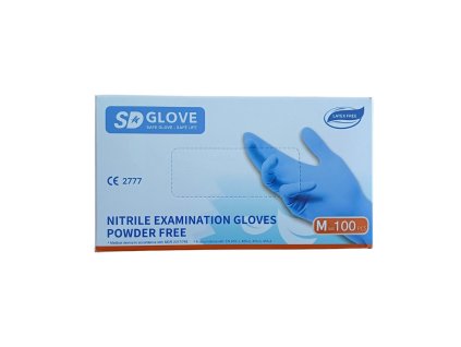 Nitrilové rukavice modré M 100ks