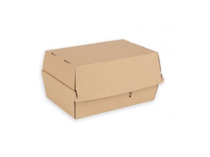 Box burger z lepenky DOUBLE hnedý 190x130x110mm 100ks