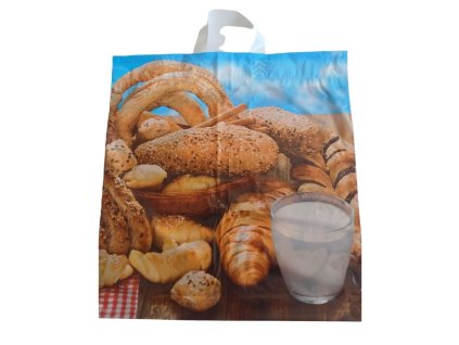 LDPE taška 42+5x47 cm s potlačou Pečivo EXTRA PEVNÁ 25ks