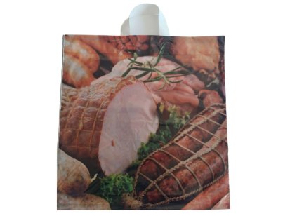 LDPE taška 42+5x47 cm s potlačou Údeniny 50ks
