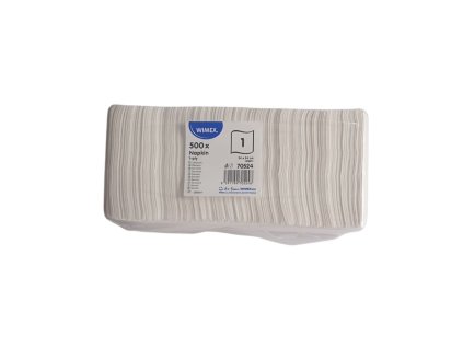Servítky 1vrstvé biele 24x24cm 500ks