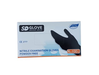 Nitrilové rukavice XL čierne 100ks