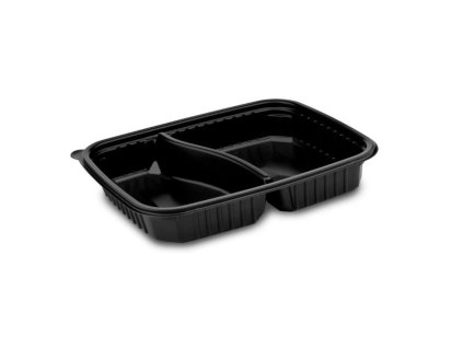 Menu misa do mikrovlnky 2dielna čierna L 1100ml 50ks