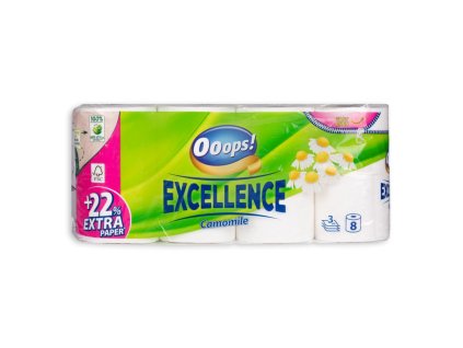 Toaletný papier Ooops! Excellence Kamilka 3vrstv. 8ks