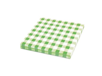 Obrúsok 1vrstvý Karo zelený 33x33cm 100ks