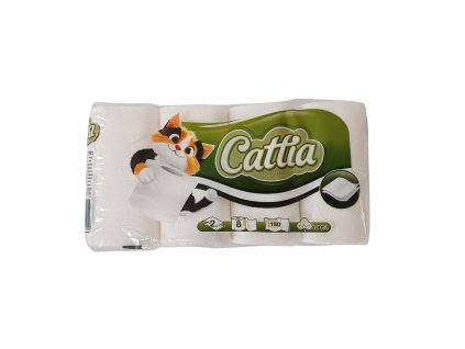 Toaletný papier Cattia 2vrstv. 180útržkov 8ks
