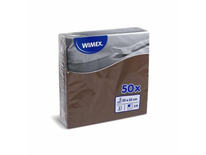 Obrúsok 2vrstvý hnedý 33x33cm 50ks
