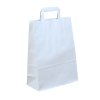 Papierová taška biela 26+14x30cm 50ks
