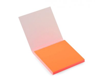 Samolepící elektrostatický bloček STATIC, neon oranž