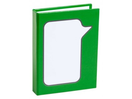 Samolepící lístečky v zeleých deskách