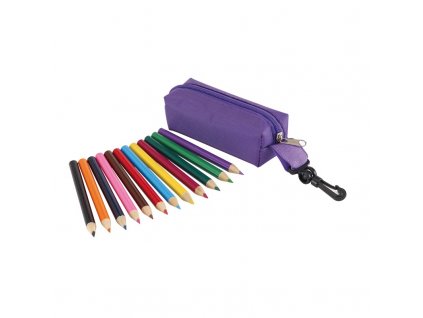 Sada 12 ks pastelek SMALL IDEA ve fialovém pouzdře