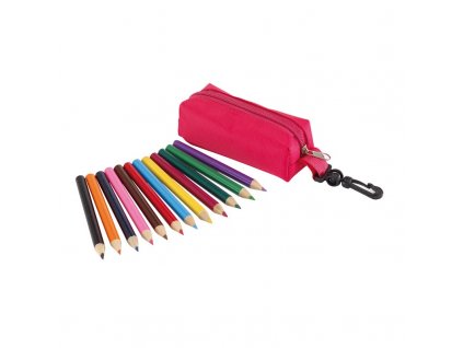 Sada 12 ks pastelek SMALL IDEA v růžovém pouzdře